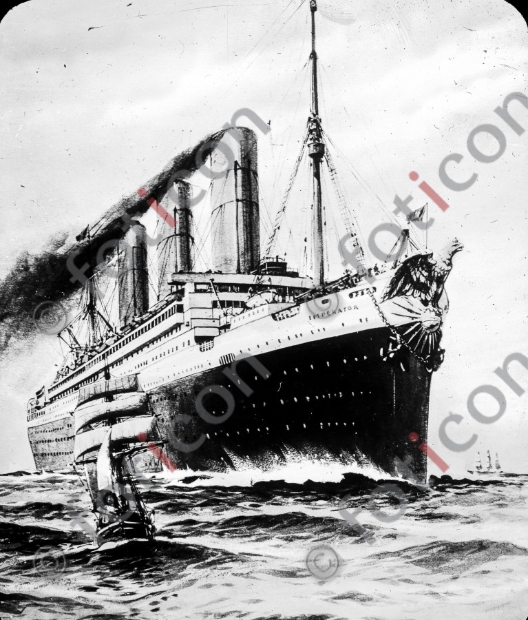 Passagierschiff &quot;Imperator&quot; | Passenger ship &quot;Imperator&quot; - Foto simon-titanic-196-071-sw.jpg | foticon.de - Bilddatenbank für Motive aus Geschichte und Kultur